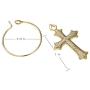 Cross Earrings 14K Gold Plated Dangle Vintage Hoop Mothers Day Special Gifts Cross Earrings for Women Girls