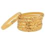 LAVI 18k Gold Plated Stackable Bangle Stainless Steel Open Cuff Bracelets for Women Jewelry,2.6''