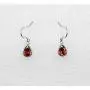 Faship Gorgeous Burnt Orange CZ Crystal Floral Necklace Earrings Set