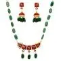 Touchstone Indian Bollywood Gorgeous Intricate Workmanship Mughal White Colorful Rhinestone Crystal Wedding Designer Jewelry Choker Necklace Set in Gold and Silver Tone for Women.