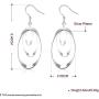 Sterling Silver Plated Oval Dangle for Women Teen Girls Silver Drop Earrings,with BuycitKy PU Jewelry Pouch