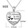 Cremation Jewelry 925 Sterling Silver Heart with Seagulls Memorial Urn Ashes Keepsake Cylinder Necklace Pendant Engraved Always in my heart Cremation Jewelry 925 Sterling Silver Heart with Seagulls Memorial Urn Ashes Keepsake Cylinder Necklace Pendant Engraved Always in my heart