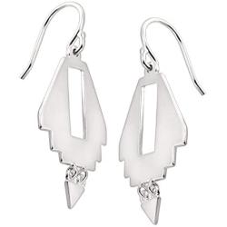 Silpada Adobe Steps Cut-Out Drop Earrings in Sterling Silver