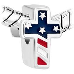 Sexy Sparkles Charms for Bracelets spacers American Flag Cross Religious Charm Jewelry