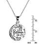 AeraVida Believe Inspirational Message .925 Sterling Silver Necklace