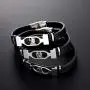 NC Leather Bracelet for Women Mens, Stainless Steel Friendship Teen Girls Bracelets of Charm Couples 12 Constellations Black Bracelet Jewelry NC Leather Bracelet for Women Mens, Stainless Steel Friendship Teen Girls Bracelets of Charm Couples 12 Constellations Black Bracelet Jewelry