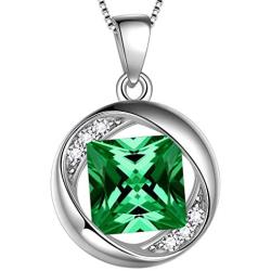 Aurora Tears 925 Sterling Silver 12 Birthstones Necklace/Earring/Ring/Bracelet Women Birthstone Pendant Crystal Fashion Birthday Jewelry
