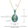 U7 Orthodox Cross Pendant & Chain 22'' 18K Gold Plated Enamel Message Necklace
