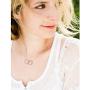 Soul Sisters Necklace, Graduation Gifts for Sister - Sterling Silver Two-Circle Pendant Necklace Engraved''Soul Sister''