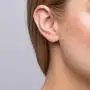 Sterling Silver Stud Earrings for Women Men- 4 Pairs of Hypoallergenic Simple Geometric Small Stud Earring Set Tiny Circle Triangle Square Bar Stud Earrings Mini Cartilage Tragus Earrings