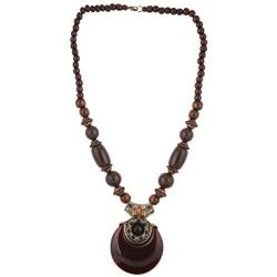 Ethnadore Antique Vintage Indian Oxidized Beaded Pendant Necklace Statement Jewelry