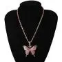 Butterfly Cuban Link Necklace Set Big Butterfly Pendant Necklace Bling Rhinestones Chain Fashion Accessory Silver Crystal Choker Necklace Jewelry for Women Men Hip Hop Lovers