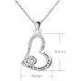 ALOV Jewelry Sterling Silver Love My Mother-in-Law Love Heart Cubic Zirconia Pendant Necklace