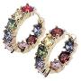 Women Silver Earrings Rose Gold Earring Garnet Peridot Amethyst Morganite Ideal Gift Choice