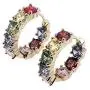 Women Silver Earrings Rose Gold Earring Garnet Peridot Amethyst Morganite Ideal Gift Choice