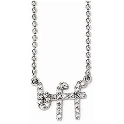 Solid 925 Sterling Silver CZ Cubic Zirconia BFF 18in. Necklace Chain