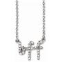 Solid 925 Sterling Silver CZ Cubic Zirconia BFF 18in. Necklace Chain