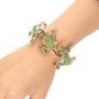 EVER FAITH Womens Austrian Crystal Vintage Inspired 3 Frogs Bangle Bracelet Green Antique Gold-Tone