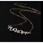 TUSHUO Fuck Off Pendant Necklace Middle Finger Ear Stud Jewelry Set