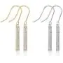 KesaPlan Swarovski Crystal Bar Drop Earrings for Women, 2 Pairs Dangle Earrings, Silver Earrings and Gold Earrings for Gifts KesaPlan Swarovski Crystal Bar Drop Earrings for Women, 2 Pairs Dangle Earrings, Silver Earrings and Gold Earrings for Gifts