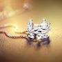 AceCraft Queen Crown Necklace, 925 Sterling Silver Pendant Fashion Women Jewelry Charms Gift for Teen Girl/Bridesmaid/Mom/Her