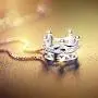 AceCraft Queen Crown Necklace, 925 Sterling Silver Pendant Fashion Women Jewelry Charms Gift for Teen Girl/Bridesmaid/Mom/Her