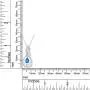 Jewel Zone US Jewelry Gifts Swiss Simulated Blue Topaz CZ & White Natural Diamond Accent Teardrop Pendant in Sterling Silver