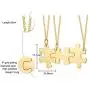 VNOX Personalized Custom 2/3/4/5 Piece Heart Puzzle Piece Necklace Set BBF Friendship Necklace for 2/3/4/5