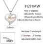 FUSTMW Nana Necklace Gifts from Grandchildren Crystal Love Heart Nana Pendant Necklace Jewelry Grandma Gift Nana Gifts for Birthday