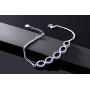 Gem Stone King 925 Sterling Silver Blue Sapphire Gemstone Birthstone Bracelet, 6.14 Ctw, Center Stones: 7X5MM, 7 Inch + 1.5 inch Extender