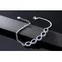 Gem Stone King 925 Sterling Silver Blue Sapphire Gemstone Birthstone Bracelet, 6.14 Ctw, Center Stones: 7X5MM, 7 Inch + 1.5 inch Extender