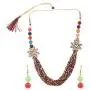 Efulgenz Fashion Chunky Multi Layered Faux Pearl Crystal Floral Statement Necklace Earrings Costume Jewelry Set (Color Options)