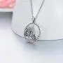 MBSUUH 925 Sterling Silver Family Vintage Turtle Necklace for WomenDouble Heart Sea Turtle Necklace Gift for Her Valentines Day