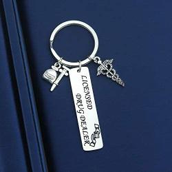 SIDIMELO Pharmacist Gifts Drug Dealer Keychain Funny Pharmacy Student Gift Hospital Coworker Gift Pharmacy Shool Graduation Gift Expert Gift Pharmacist Keychain