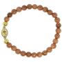 AA Religious Virgen de la Caridad del Cobre Catholic Bracelet with Stainless Steel Virgen de la Caridad del Cobre Medal and 6mm Venturina Beads (SSBCMVS-6)