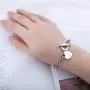 ALEXTINA Dainty Heart Charm Bracelets Inspirational Bible Verse Proverbs 4:23 Stainless Steel 18k Gold Plated Oval Chain Wristband Gift for Mom Women Teen Girls Toggle Clasp