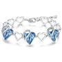Leafael Infinity Love Heart Link Bracelet with Birthstone Crystal, Womens Gifts, Silver-Tone, 7'' with 2'' Extender