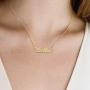 Ldurian Pre-Made Personalized Name Necklace, Custom 18K Gold Plated Nameplate, Jewelry Gift for Women and Girls（with Personalized Gift Card）(Alana)
