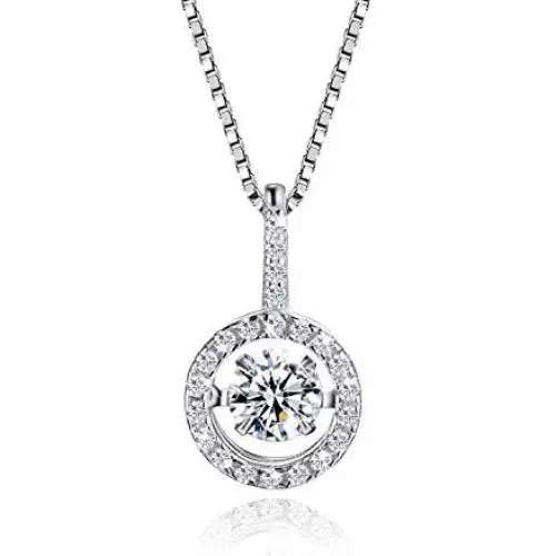 VANLAMS Delicate Sterling Silver Cubic Zirconia Dancing Heart Pendant Necklace Women Girl Jewelry Gifts (Dancing) VANLAMS Delicate Sterling Silver Cubic Zirconia Dancing Heart Pendant Necklace Women Girl Jewelry Gifts (Dancing)