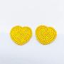 Statement Beaded Earrings - Bohemian Handmade Seed Bead Mini Heart Dangle Earrings Gift for Women Girls