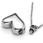 Jovivi Personalized Custom Stainless Steel Heart Urn Necklaces for Ashes Memorial Pendant Keepsake Cremation Jewelry with Filler Kit & Gift Box