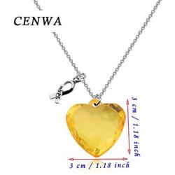 CENWA Cancer Awareness Jewelry Yellow Awareness Necklace with Hope Ribbon Charm Cancer Awareness Jewelry Gift for Endometriosis/Bladder Cancer/Suicide Prevention/Bone Cancer