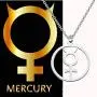 CENWA Mercury Pendant Alchemical Symbol Stainless Steel Necklace Mercury Symbol Jewelry Astrological Symbol Jewelry
