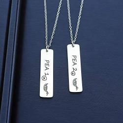 SIDIMELO Twins Keychain Set Two Peas in A Pod Pea 1 & Pea 2 Keychain Set Twins Jewelry Gift for Twin Sister/Brother Best Friend