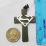 NC GNAYY99 Mens Boys Jewelry Birthday Gifts Large 2.5 INCH Tall Black Cross with Silver Stainless Steel Superhero Superman Pendant Necklace/Curb Chain 5mm 24 inch NC GNAYY99 Mens Boys Jewelry Birthday Gifts Large 2.5 INCH Tall Black Cross with Silver Stainless Steel Superhero Superman Pendant Necklace/Curb Chain 5mm 24 inch