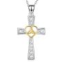 YFN Cross Necklace Sterling Silver Celtic Knot Cross Infinity Heart Love Pendant Necklace 18''