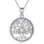 Waysles 925 Sterling Silver Tree of Life Pendant Necklace Jewelry Gift for Women Girlfriend with Gift Box