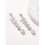 SWEETV Crystal Wedding Bridal Earrings for Brides Bridesmaid, Long Teardrop Chandelier Dangle Earrings for Women Prom