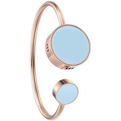 Jude Jewelers Stainless Steel Perfume Diffuser Round Charm Bangle Bracelet
