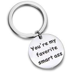 ENSIANTH Funny Couples Jewelry You’re My Favorite Smart Ass Keychain Funny Boyfriend Gift Husband Gift